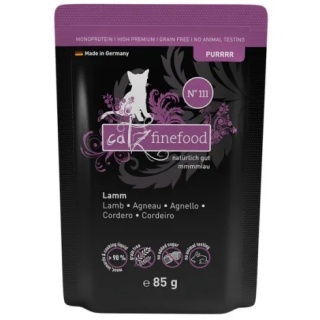 Catz Finefood Purrrr N.111 Jagnięcina – mokra karma monobiałkowa dla kota w saszetce 85 g