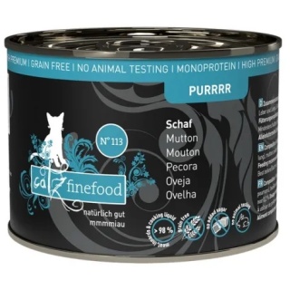 Catz Finefood Purrrr N°113 Owca – Monobiałkowa karma mokra dla kota – owca 70%, bezzbożowa, naturalna receptura puszka 200g