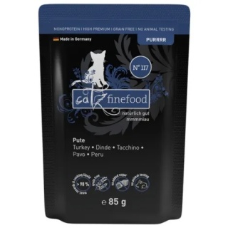 Catz Finefood Purrrr N.117 Indyk – mokra karma monobiałkowa dla kota w saszetce 85 g