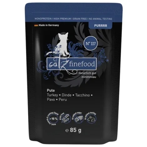 Catz Finefood Purrrr N.117 Indyk – mokra karma monobiałkowa dla kota w saszetce 85 g