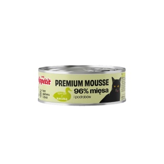 Comfy Appetit Premium Mousse Kaczka 85 g – bezzbożowa mokra karma dla dorosłych kotów, delikatny mus