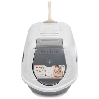 Comfy Easy Cat – kuweta zamknięta dla kota z filtrem węglowym 54×40×40 cm Szara