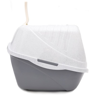 Comfy Easy Cat – kuweta zamknięta dla kota z filtrem węglowym 54×40×40 cm Szara