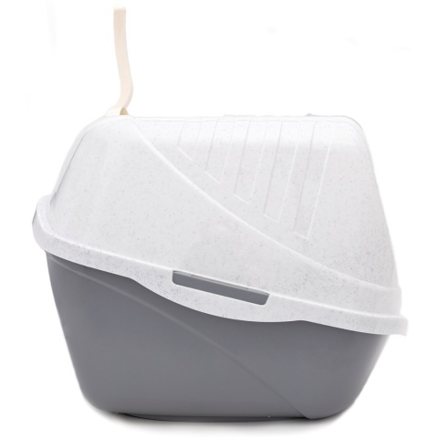 Comfy Easy Cat – kuweta zamknięta dla kota z filtrem węglowym 54×40×40 cm Szara