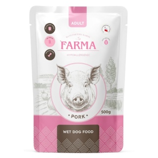 FARMA Manufaktura Karma Mokra dla Psa Wieprzowina Saszetka 500g