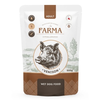 FARMA Manufaktura Karma Mokra dla Psa Dziczyzna Saszetka 500g
