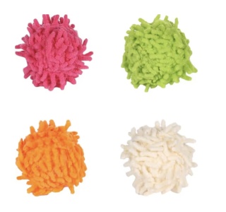 Flamingo Cat Dax Ball 4cm - cicha piłeczka dla kota, mop z grzechotką i kocimiętką, zielona