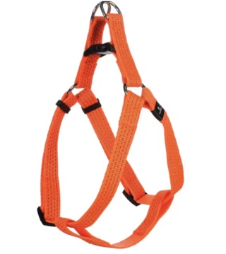 Flamingo Harness Step&Go Ziggi Reflective Orange - neonowe szelki dla psa step in, klamra z blokadą, pomarańczowe r. XL