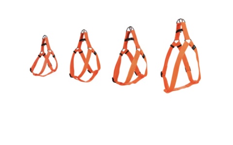 Flamingo Harness Step&Go Ziggi Reflective Orange - neonowe szelki dla psa step in, klamra z blokadą, pomarańczowe r. L