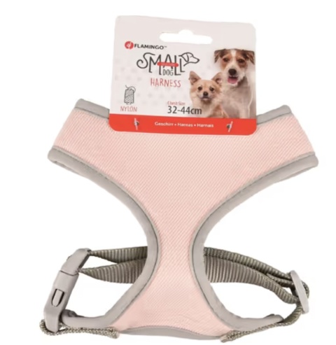 Flamingo Small Dog Harness Pink - szelki bezuciskowe dla małego psa, z siateczką air-mesh, różowe, r. S