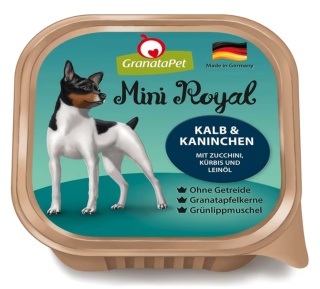 GranataPet Mini Royal Veal & Coney - bezzbożowa mokra karma dla psów małych ras, cielęcina i królik 150g