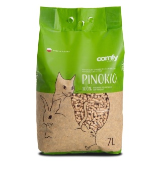 COMFY Żwirek drewniany Pinokio dla kota i królika – naturalny, biodegradowalny, 7 L
