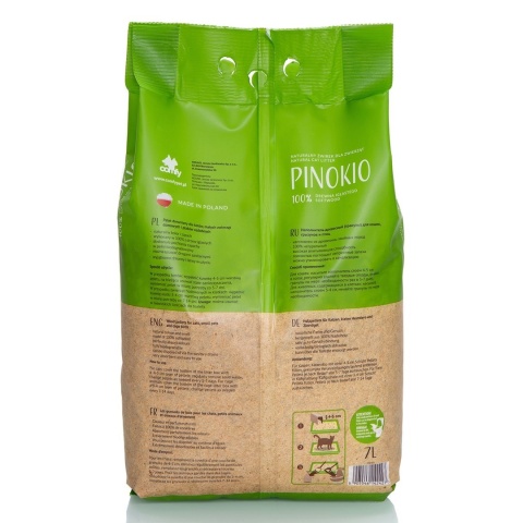 COMFY Żwirek drewniany Pinokio dla kota i królika – naturalny, biodegradowalny, 7 L