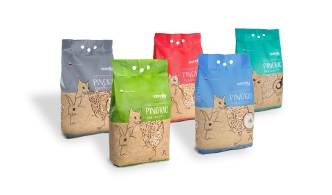 COMFY Żwirek drewniany Pinokio dla kota i królika – naturalny, biodegradowalny, 7 L