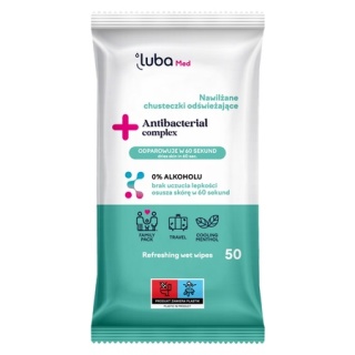 Luba Luba Med Chusteczki Antibacterial complex - odświeżenie, które pielęgnuje 50 szt