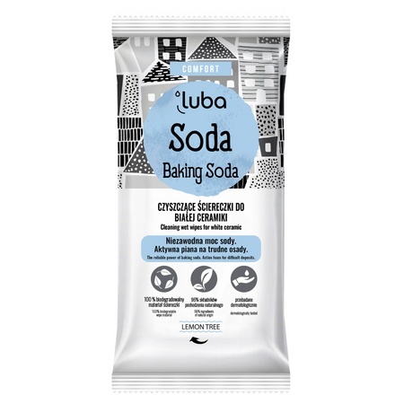 Luba Czyszczące Ściereczki - Soda - Nawilżane ściereczki do czyszczenia armatury i ceramiki łazienkowej 24 szt
