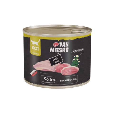 Pan Mięsko Karma mokra dla kota Indyk z gęsią (dorosły) 200g