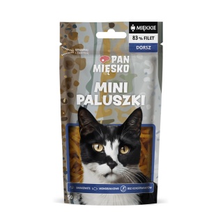 Pan Mięsko Przysmak dla kota Mini paluszki Dorsz 50 g