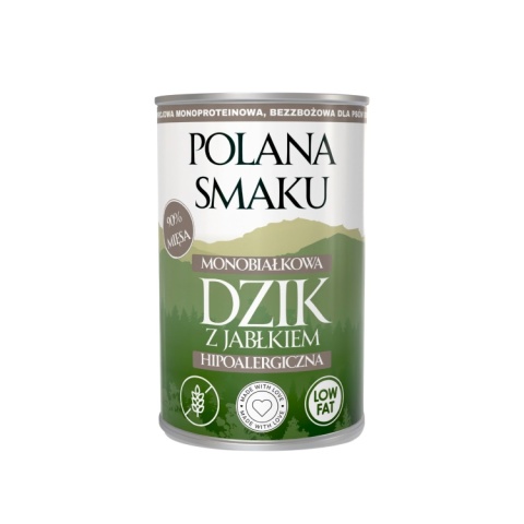 Polana Smaku - Karma mokra dla psa - Dzik z jabłkiem 400g