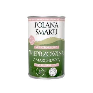Polana Smaku - Karma mokra dla psa - Wieprzowina z Marchewką 400g