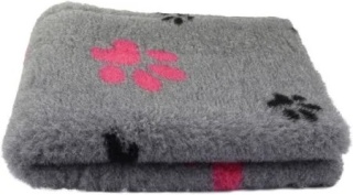 Posłanie Dry Bed A+ Duo szary/róż 75x50cm antypoślizgowe,