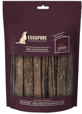 Przysmak Escapure Stangerl Wild 150g mięsne paski z jagniciny