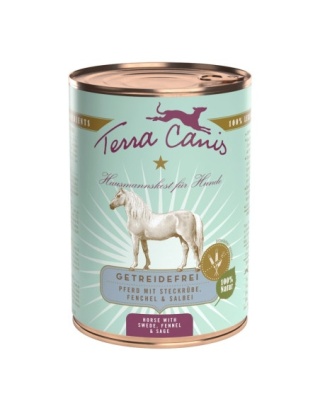 Terra Canis - Konina z brukwią, koprem włoskim i szałwią karma mokra dla psa bogata w błonnik 400g
