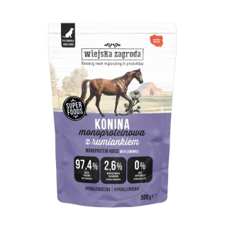 Wiejska Zagroda Karma mokra dla psa Monobiałkowa Konina (dorosły) 500g