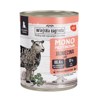 Wiejska Zagroda Karma mokra dla psa Monoproteinowa Jagnięcina (szczeniak) 800g