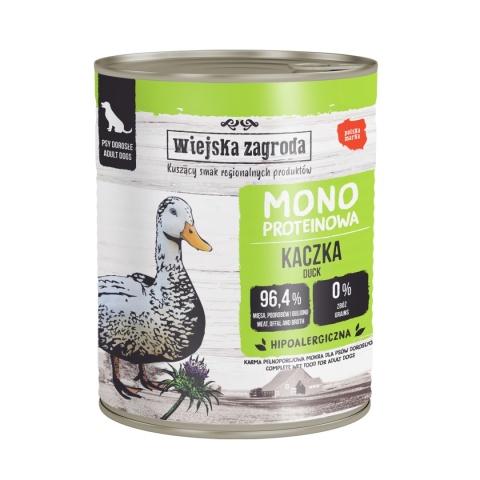 Wiejska Zagroda Karma mokra dla psa Monoproteinowa Kaczka ( dorosły) 800g