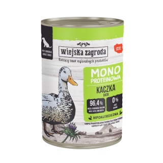 Wiejska Zagroda Karma mokra dla psa Monoproteinowa Kaczka ( dorosły) 400g