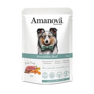 Amanova Dog Adult Irresistible Beef 100 g – wilgotna karma dla dorosłych psów z wołowiną