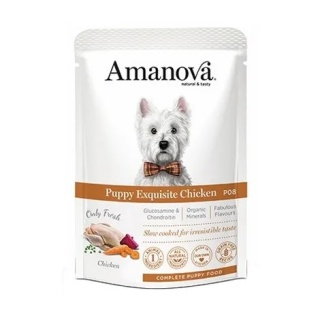 Amanova Dog Puppy Exquisite Chicken 100 g – wilgotna karma dla szczeniąt z kurczakiem