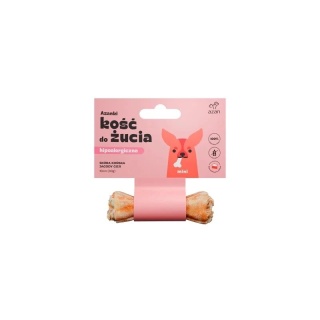 Azanki – Kość do żucia MINI ze skóry końskiej z jagodami 10 cm – naturalny gryzak dla psów małych ras