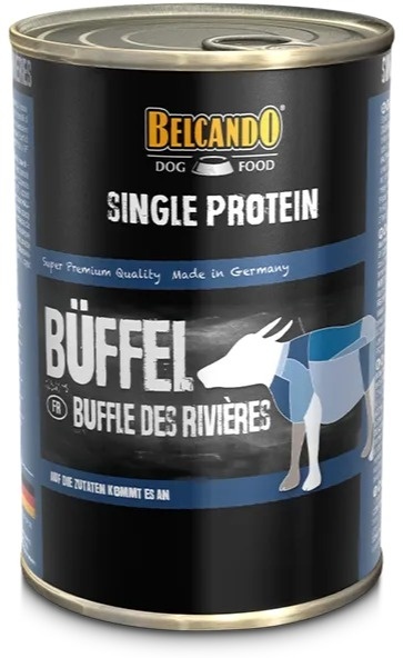 BELCANDO Single Protein Monobiałkowa karma mokra dla psów idealna dla alergików i psów z wrażliwym układem pokarmowymBawół 400 g