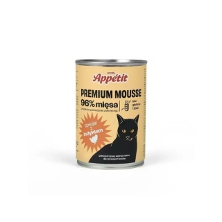 Comfy Appetit Premium Mousse Indyk Pełnoporcjowa mokra karma dla dorosłych kotów w formie delikatnego musu– 400 g