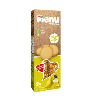 COMFY MENU Kolby Biszkoptowe dla Ptaków Egzotycznych i Kanarków 90 g – smak, zdrowie i energia w jednym!