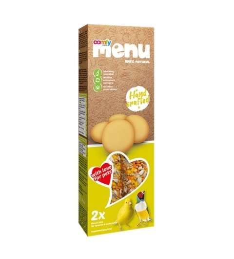 COMFY MENU Kolby Biszkoptowe dla Ptaków Egzotycznych i Kanarków 90 g – smak, zdrowie i energia w jednym!