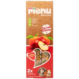 COMFY MENU Kolby Jabłkowe dla Gryzoni i Królików 90 g – naturalna, chrupiąca przekąska pełna witamin