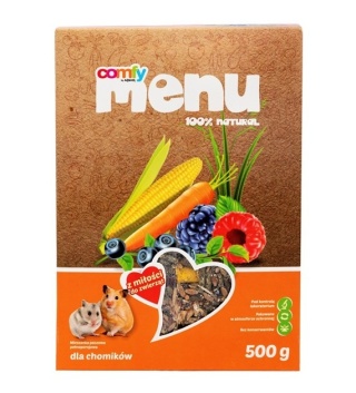 COMFY MENU Pokarm dla Chomików 500 g – naturalna pełnoporcjowa karma pełna zdrowia i energii