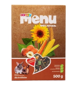 COMFY MENU Pokarm dla królików 500g – naturalna mieszanka ziaren, warzyw i owoców
