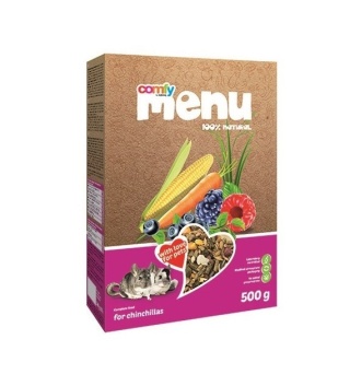 COMFY MENU Pokarm dla Szynszyli 500 g – naturalna pełnowartościowa dieta każdego dnia