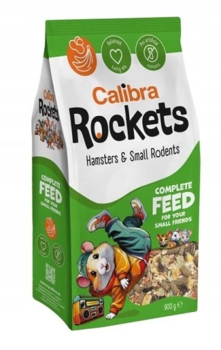 Calibra Rockets Mix Hamsters & Small Rodents 900 g – Naturalna energia dla chomików i małych gryzoni