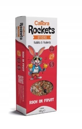 Calibra Rockets Sticks Rabbits & Rodents Fruits 120 g – Kolby owocowe dla królików i gryzoni