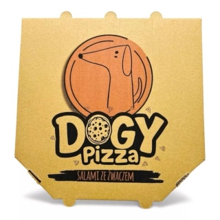 DOGY PIZZA – Salami ze żwaczem wyjątkowy gryzak dla psa w kształcie pizzy o średnicy ok. 22 cm 225g