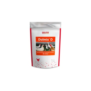 Dolfos Dolmix D – 1kg – mineralna mieszanka uzupełniająca dla drobiu