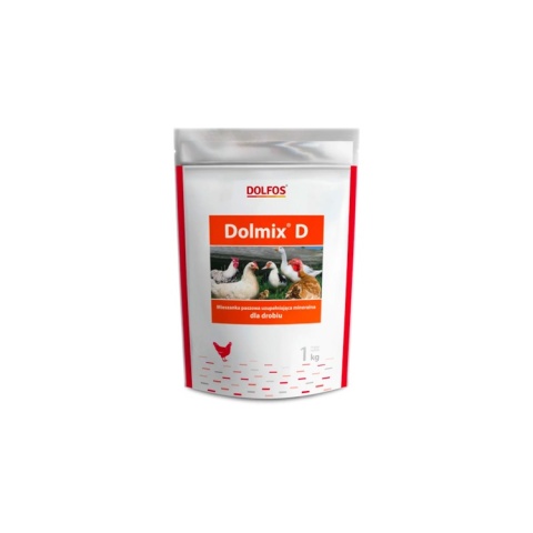 Dolfos Dolmix D – 1kg – mineralna mieszanka uzupełniająca dla drobiu