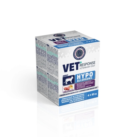 VET RESPONSE Veterinary Diet Hypoallergenic Cat 4 x 85 g – mokra karma weterynaryjna dla kota z wieprzowiną