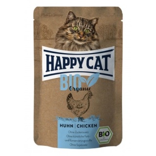 Bio Organic, mokra karma dla dorosłych kotów – Happy Cat All Meat Bio Huhn (Kurczak), 85 g, saszetka
