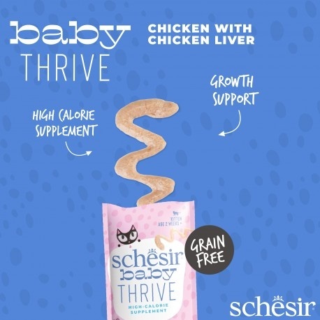 Schesir Baby Thrive – Kurczak z Wątróbką, krem w multipacku 20x8 g (160 g)